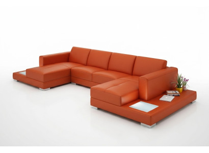 Divano a U, divano, imbottitura, set di mobili da soggiorno, divano di design, divano angolare in pelle