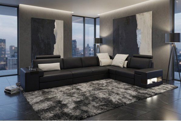 Divano in pelle divano imbottito moderno in pelle design divano ad angolo tessuto