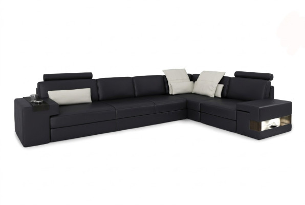 Divano in pelle divano imbottito moderno in pelle design divano ad angolo tessuto