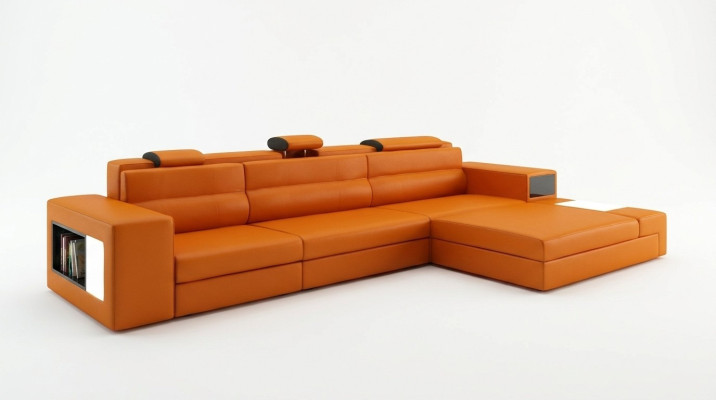 Divano design Divano componibile con sgabello Salotto Paesaggio abitativo Imbottito