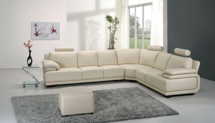 Divani di lusso in pelle Nuovo divano Posto angolare Set imbottito Angolo divano Design divano