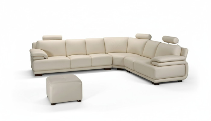 Divani di lusso in pelle Nuovo divano Posto angolare Set imbottito Angolo divano Design divano