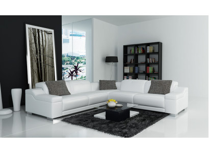 Sofà angolare Divano Divano Imbottito Paesaggio abitativo in pelle angolare Decorazione Divani Set