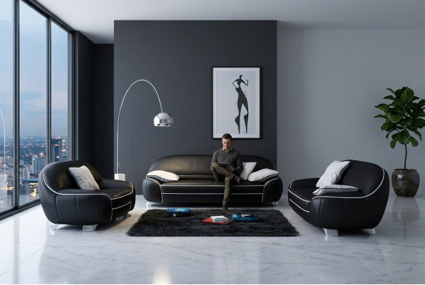 Sofà set 3+2+1 Cuscini Designer Divani Set Divano Divani