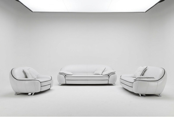 Divano in pelle Divano Divano a 3+2 posti Set di divani Design Moderno Sofa