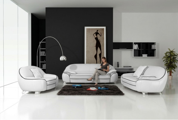 Sofà completo 3+1+1 Sedile divano Couch imbottito Set divano Moderni divani