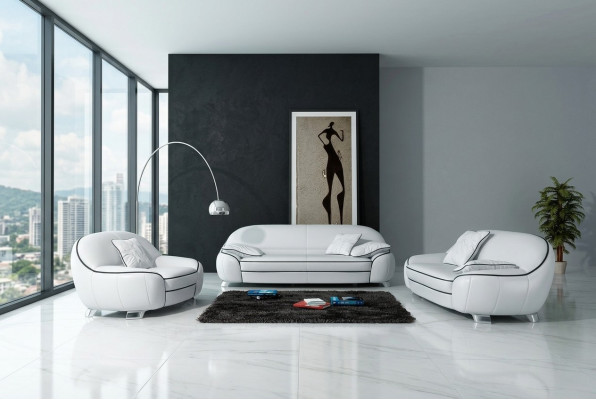Sofà completo 3+1+1 Sedile divano Couch imbottito Set divano Moderni divani