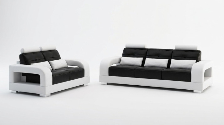Sofà 3 posti + 2 posti Set Divano Design Divani Imbottiti Moderni