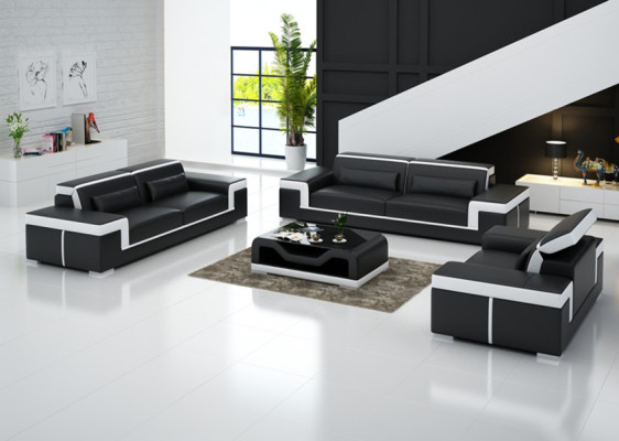Divano 3+1+1 Set di divani Design di poltrone moderne.