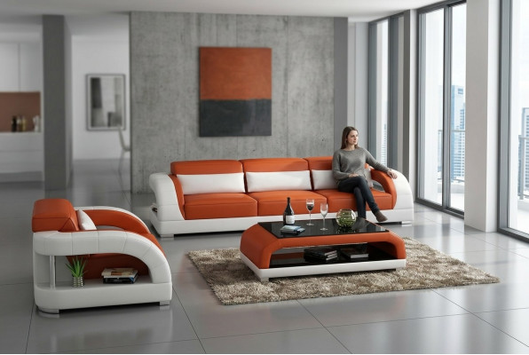 Divano Divano componibile 3+2 posti Set Design Divano imbottito Divani Moderni