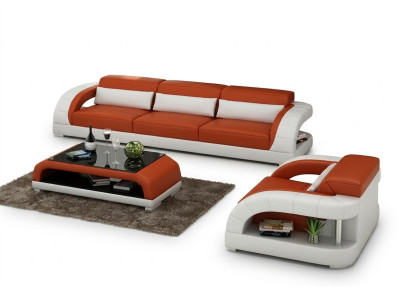 Divano Set di divani 3+1+1 Posti Design Cuscini Divano Moderno