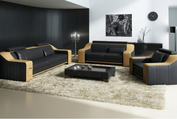 Divano Divano componibile 3+2 posti Set Design Divano imbottito Moderno componibile