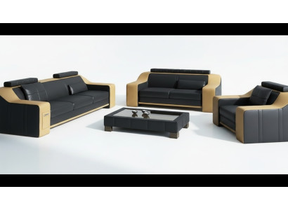 Divano Divano componibile 3+2 posti Set Design Divano imbottito Moderno componibile