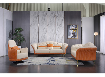 Moderno set di divani 3+2+1 posti di design divano imbottito sofa divani