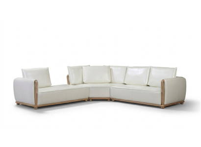 Divano letto design con pouf angolare divano con poggiapiedi sistema di sedili imbottiti.