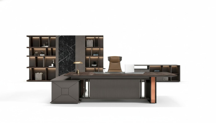 Scrivania d'angolo Arredamento ufficio Stanza del capo Mobili Design Scrivanie