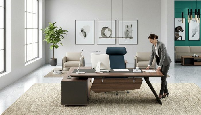 Ufficio domestico Scrivania Ufficio Arredamento Tavolo con cassetti Studio