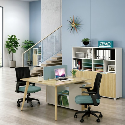 Scrivania postazione di lavoro tavolo 2 postazioni contro legno scrivania mobili da ufficio