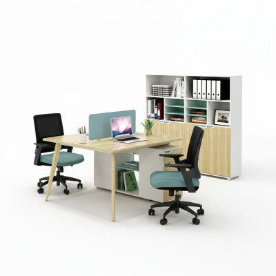 Scrivania postazione di lavoro tavolo 2 postazioni contro legno scrivania mobili da ufficio