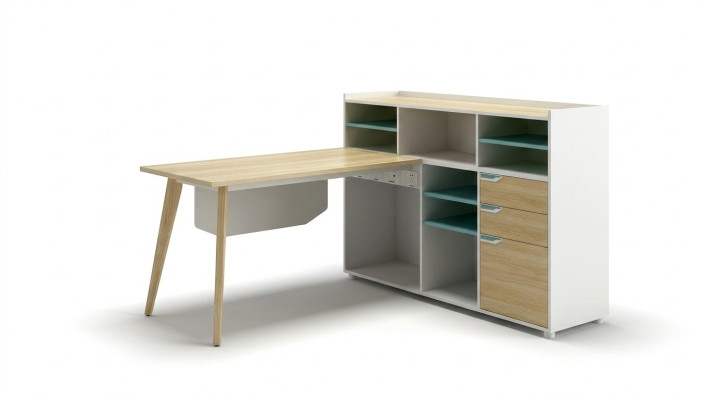 Scrivania con scaffale Arredamento per ufficio domestico Mobili Scrivania