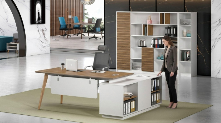 Scrivania Scrivania ad angolo Scrivania per computer Tavolo da ufficio Mobili moderni