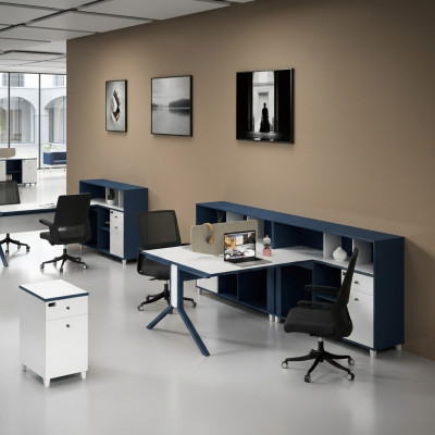 Scrivania Scaffale Postazione di lavoro doppia Arredamento per ufficio Mobili