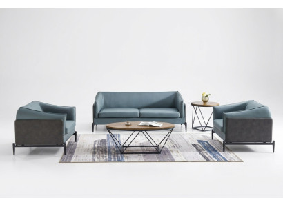 Set di divani di lusso 3+1+1 in stile design moderno con rivestimento in tessuto.