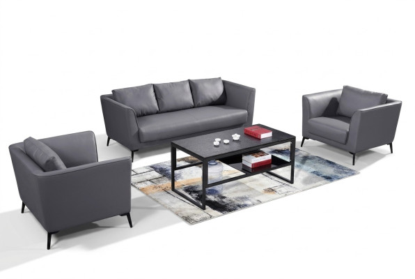 Divano in pelle Set di divani 3+1+1 Divani in pelle Set Divani imbottiti Divano Divano di design