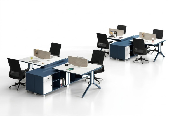 Call center 2 posti di lavoro scrivania mobili d'ufficio attrezzatura.