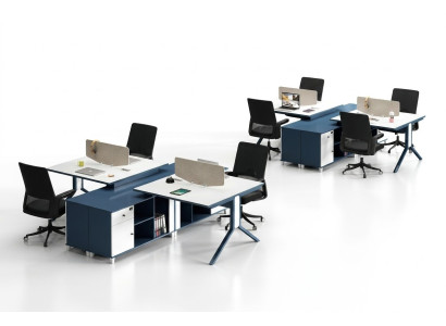 Call center 2 posti di lavoro scrivania mobili d'ufficio attrezzatura.
