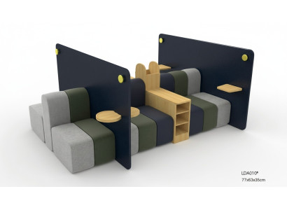 Arredo sala d'attesa, set sedute mobili hotel, ufficio, studio legale, studio medico, tessuto nuovo.