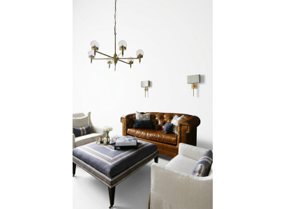 Braun Chesterfield 3 posti Classico divano di lusso in stile divano in pelle tre posti