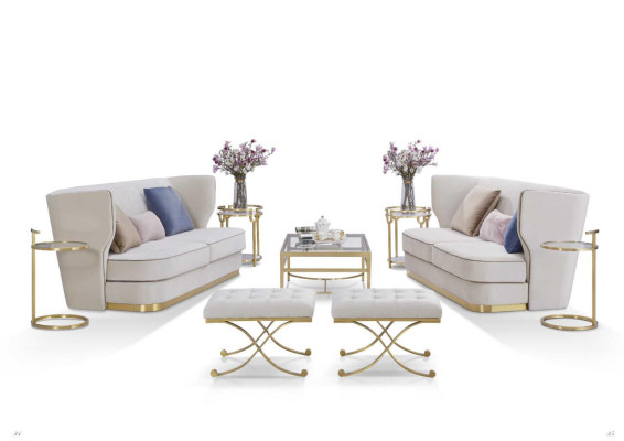 Divano design Set divano 3+3 posti Divano imbottito in metallo