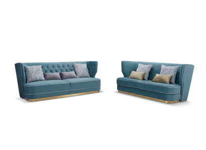 Divano design Set divano 3+3 posti Divano imbottito in metallo