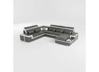 Divani a forma di U Divano Divano Set di divani Alloggiamento soggiorno Design Divano ad angolo in pelle Nuovo