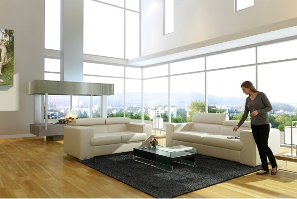 Divano in pelle Set di divani 3 +2 posti Divano Poltrona Divano divani fissi imbottiti Designersofa