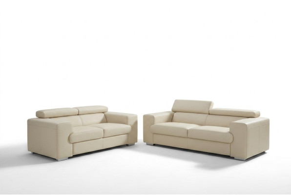 Divano in pelle Divano Set di divani Imbottito 3+1+1 Posti a sedere Divani Design Sofa