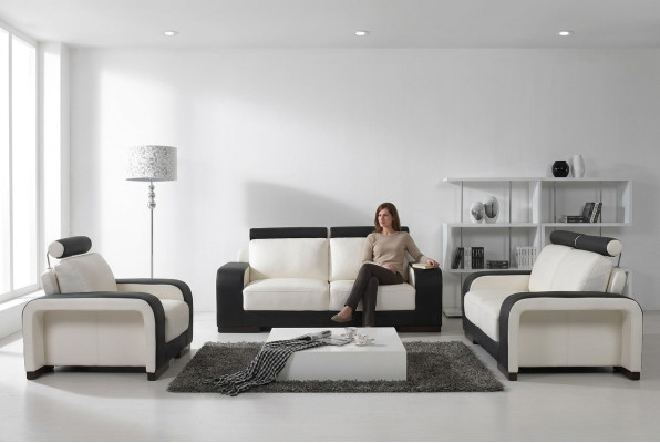 Design Divano Set Divani Divani Poltrone 3 posti in pelle