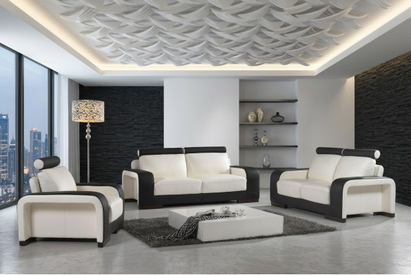 Design Divano Set Divani Divani Poltrone 3 posti in pelle