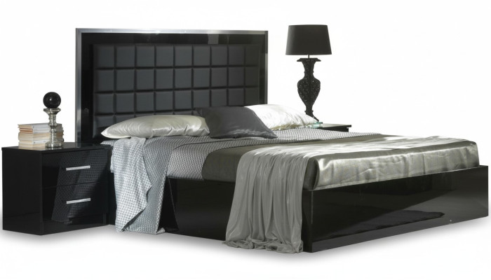Camera da letto Mobili 3 pezzi Set Letto Hotel + 2 Comodini Lucidi Letti Italia