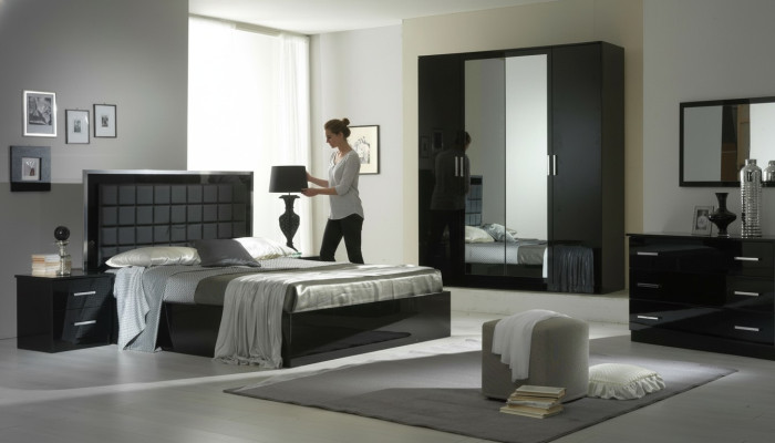 Armadio vestiti di lusso Design armadi lucidi Mobili Soggiorno Legno Nuovo
