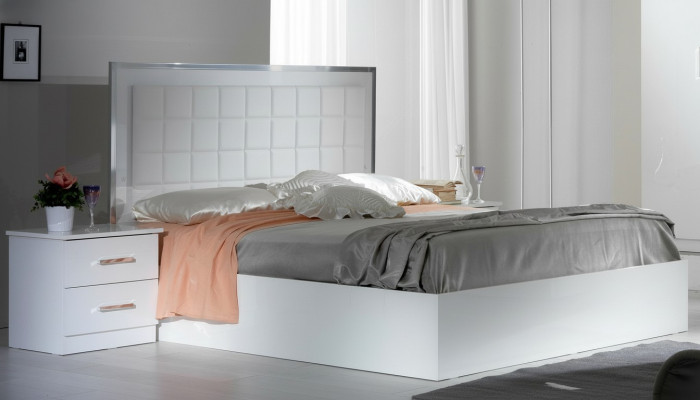 Letto 2x Comodino 3 pezzi. Camera da letto Set Design Moderno Lusso Letto Gruppo Nuovo