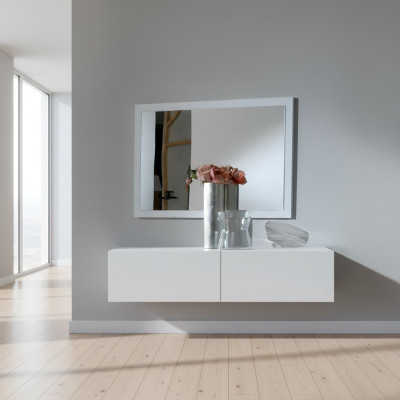 Specchio Cornice in Legno Specchio da Parete Specchio da Designer Classico 90x60 cm Cornice in Legno grande xxl