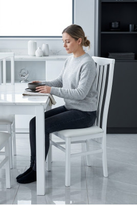 Sedia 2x Sedie da sala da pranzo Poltrona Design in legno Arredamento Sedia imbottita Made in Italy