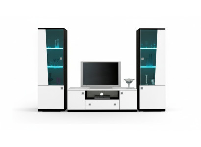 Mobile parete moderna soggiorno vetrina sideboard TV scaffale parete mobile 3 pezzi nuovo