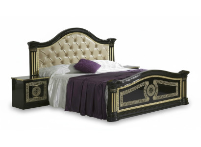 Camera da letto, set da 3 pezzi. Letto 2x comodini Consolle Letti Chesterfield Imbottiti