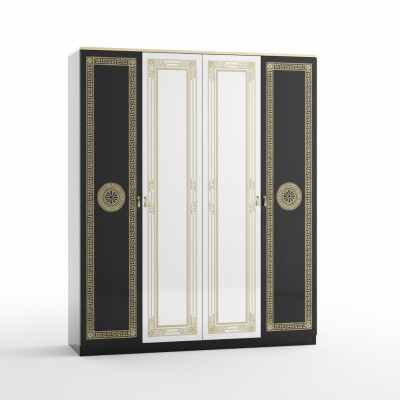 Armadio armadio elegante Made in Italy Classici armadi da camera da letto