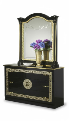 Specchio Comò Armadio Comò Credenza Camera Da Letto Set Legno Stile Moderno Nuovo