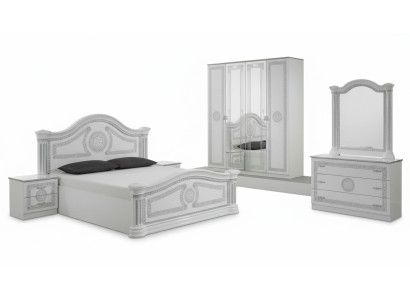 Design Camera da letto 3 pezzi Letto 2 comodini Set di letti di lusso classici Mobili