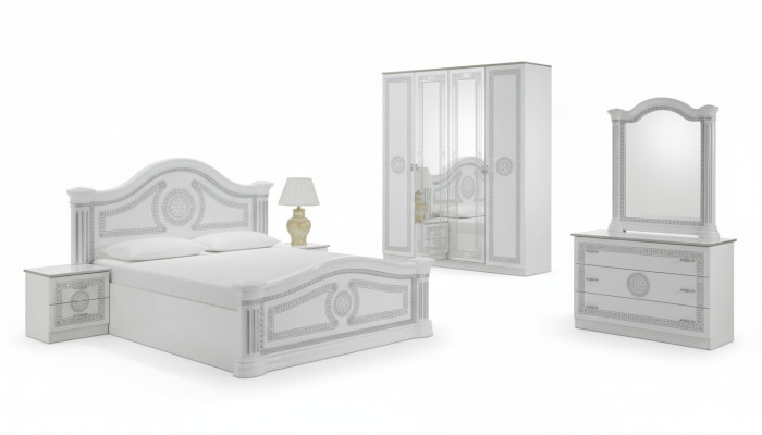 Camera da letto Set di mobili italiani Moderno di lusso 6 pezzi. Letto Letti Armadio Nuovo